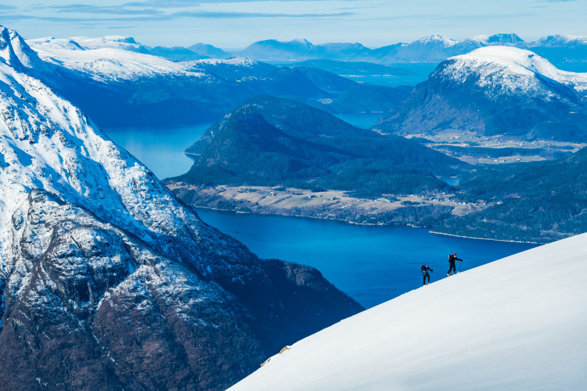 Nikolai Schirmer and Asbjørn Eggebø Næss ski touring near Isfjorden, Romsdal, Norway. FW1920 lofoten ACE Gore-Tex lyngen Gore-Tex User rights 22.05.2019 - 3 years
